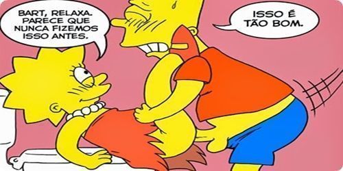Os Simpsons quadrinho porno com Lisa e bart