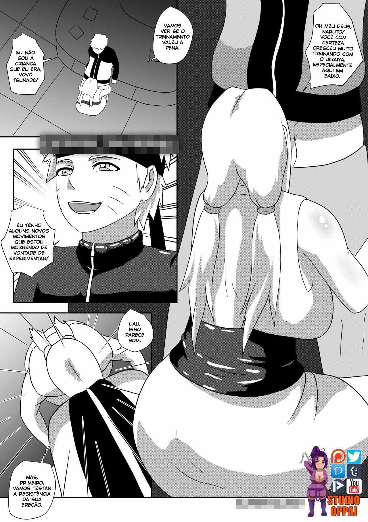 Naruto fazendo sexo com tsunade em quadrinhos